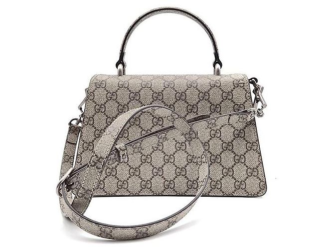 Gucci Dionysus Top Handle Small GG Supreme Marrone - vista 3