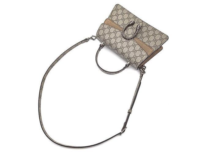 Gucci Dionysus Top Handle Small GG Supreme Marrone - vista 4