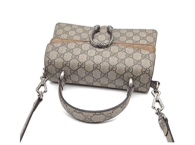 Gucci Dionysus Top Handle Small GG Supreme Marrone - vista 6