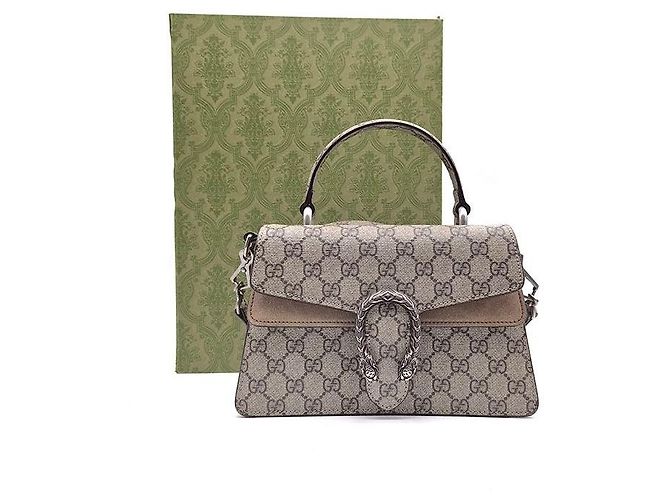 Gucci Dionysus Top Handle Small GG Supreme Marrone - vista 8