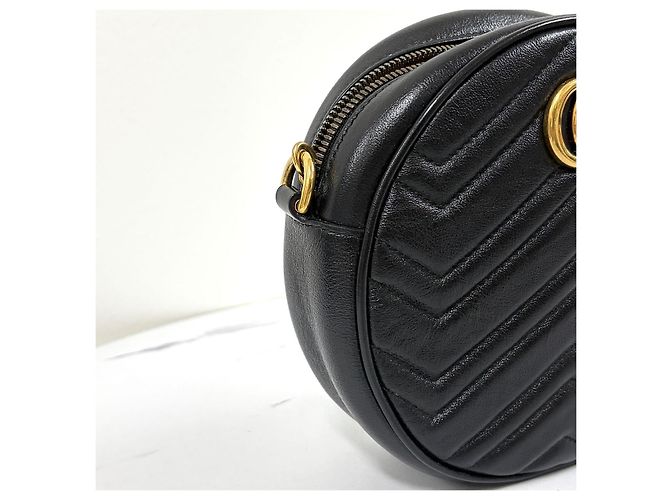 Gucci Borsa a tracolla Matelassé Tambourine Chain Nera Nero - vista 10