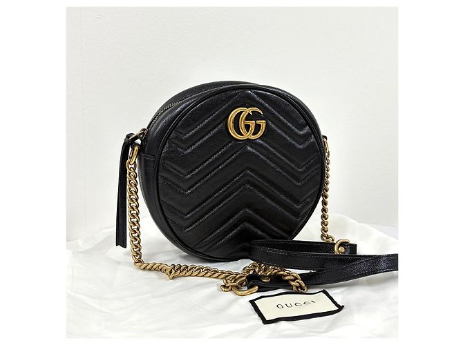 Gucci Borsa a tracolla Matelassé Tambourine Chain Nera Nero - vista 3
