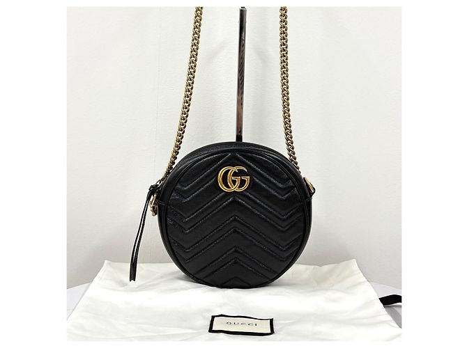 Gucci Borsa a tracolla Matelassé Tambourine Chain Nera Nero - vista 5