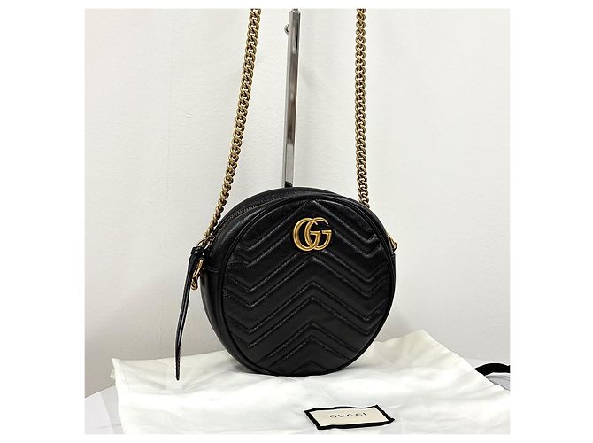 Gucci Borsa a tracolla Matelassé Tambourine Chain Nera Nero - vista 6