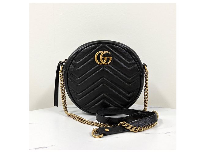 Gucci Borsa a tracolla Matelassé Tambourine Chain Nera Nero - vista 7