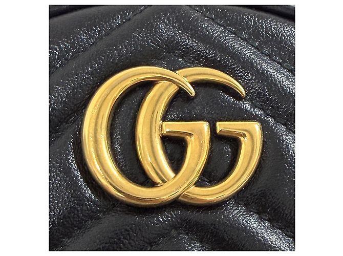 Gucci Borsa a tracolla Matelassé Tambourine Chain Nera Nero - vista 8