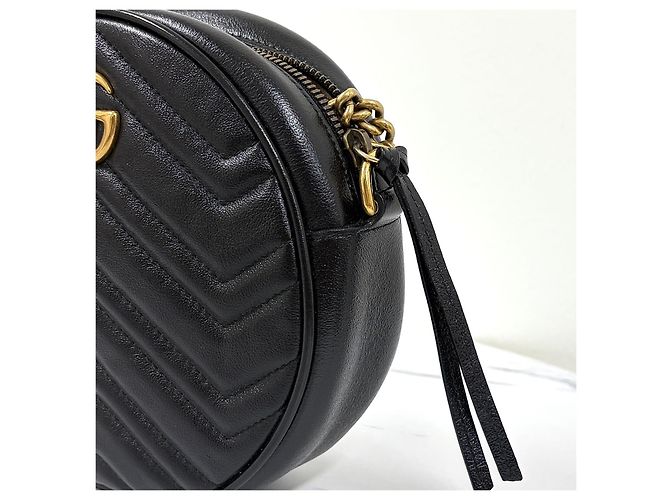 Gucci Borsa a tracolla Matelassé Tambourine Chain Nera Nero - vista 9
