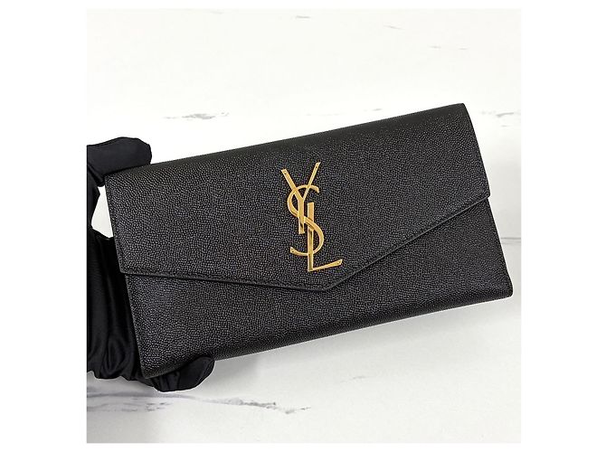 Saint Laurent Uptown Gold Langbeutel Schwarz - Ansicht 3