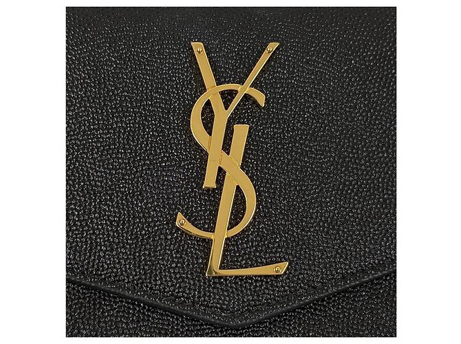 Saint Laurent Uptown Gold Langbeutel Schwarz - Ansicht 5