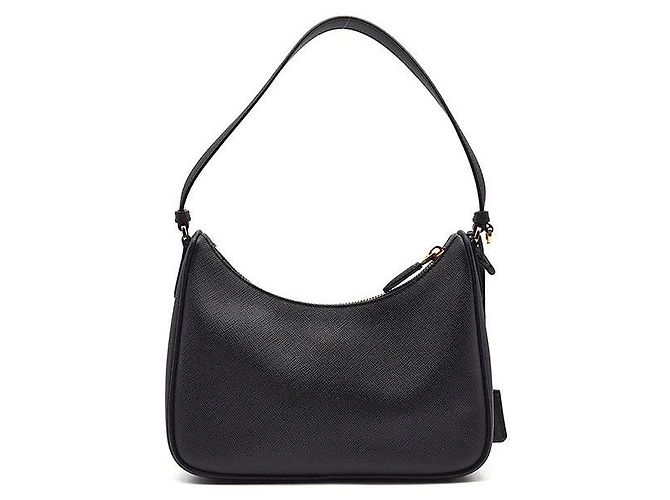 Prada Mini borsa in nylon Saffiano Nero - vista 3