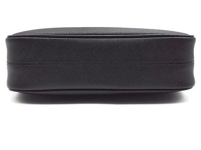 Prada Mini borsa in nylon Saffiano Nero - vista 7