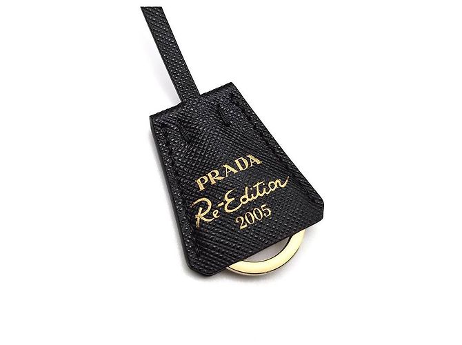Prada Mini borsa in nylon Saffiano Nero - vista 8