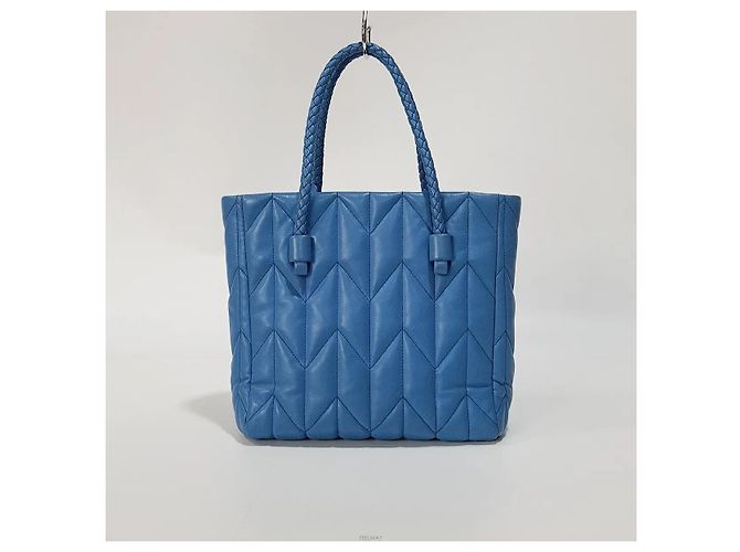Miu Miu Napa gesteppte Two-Way Tote Bag Blau - Ansicht 5
