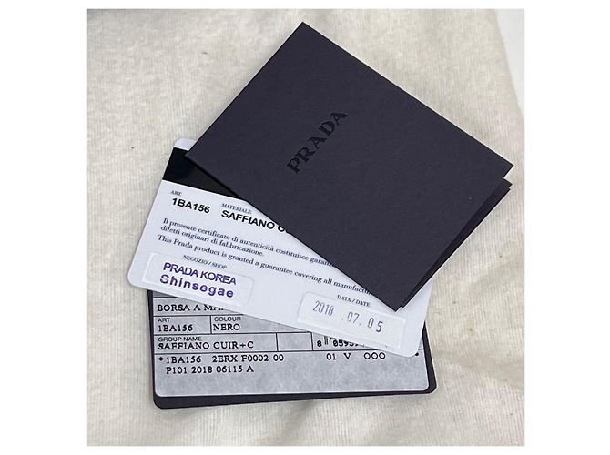Prada Borsa a tracolla tote Saffiano monocromatica nera Nero - vista 5