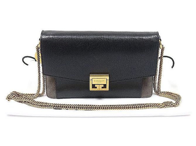 Givenchy Mini borsa a tracolla WOC in camoscio di capra nero - vista 2