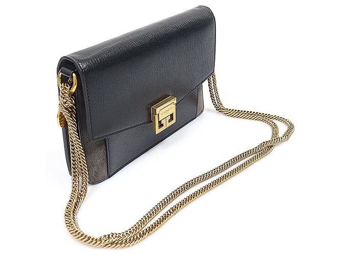 Givenchy Mini borsa a tracolla WOC in camoscio di capra nero - vista 3