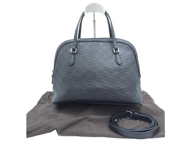 Medium Guccissima Dome Tote Bag Black - view 9