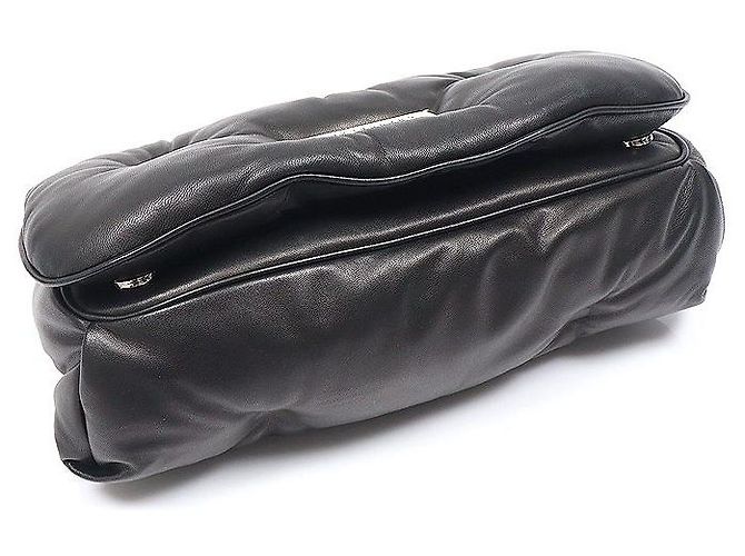 Maison Martin Margiela Borsa a tracolla con catena Glam Slam con patta in Nappa nero - vista 5