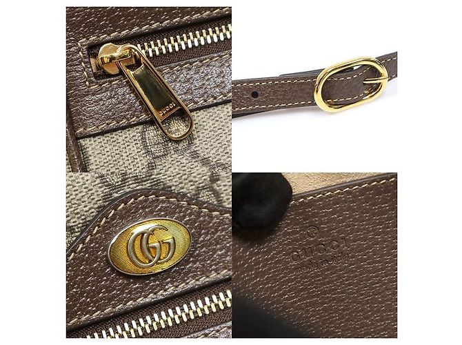 Gucci Mini borsa a tracolla Ophidia in tela GG Supreme Canvas Web Marrone - vista 7