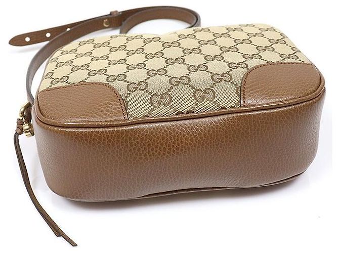 Gucci Borsa a tracolla BREE in pelle marrone - vista 4