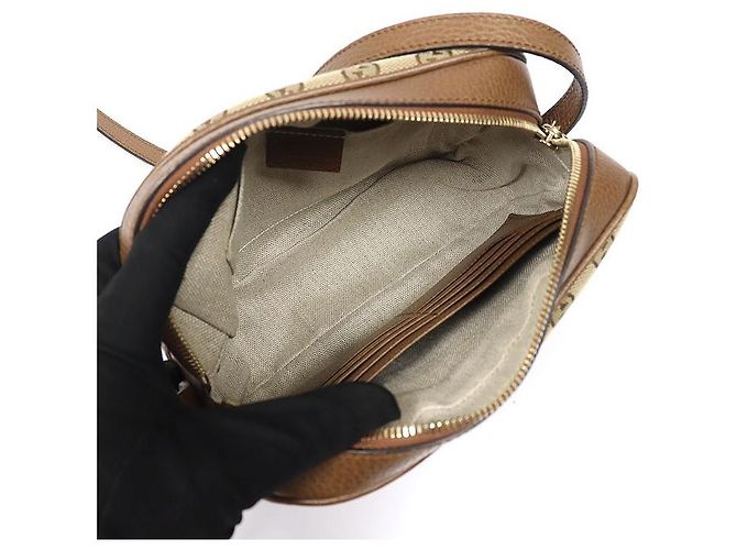 Gucci Borsa a tracolla BREE in pelle marrone - vista 5