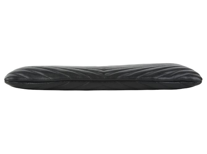 Saint Laurent Clutch Matelassé New Medium Nero - vista 6