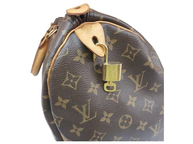 Louis Vuitton Borsa Tote Speedy in tela Monogram marrone - vista 2