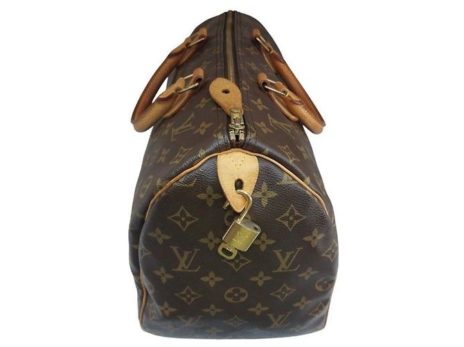 Louis Vuitton Borsa Tote Speedy in tela Monogram marrone - vista 6