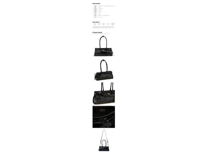 Prada Borsa a Tracolla Bonny Medium Logo Dorato Nero - vista 2
