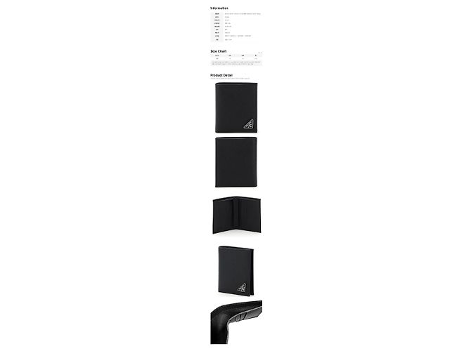 Prada Saffiano Triangle Logo Bi-fold Wallet Black - view 2