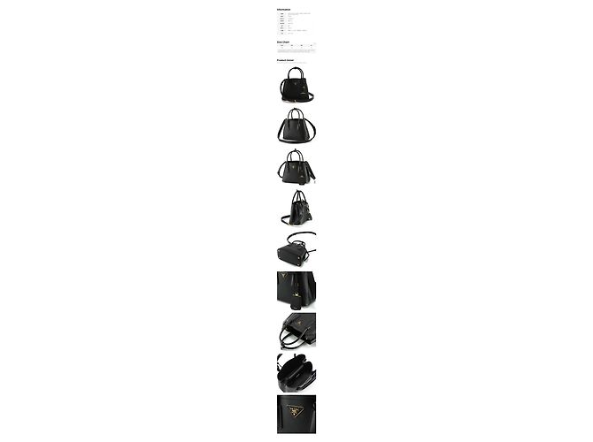 Prada Triangle Logo Saffiano Double Tote Schultertasche Schwarz - Ansicht 2