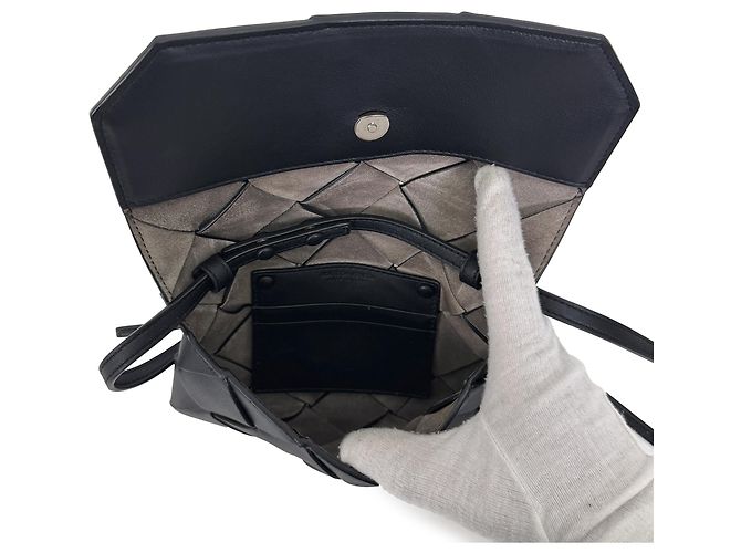 Bottega Veneta Bolsa Tiracolo para Telemóvel Intrecciato Diago Preta Preto - vista 11