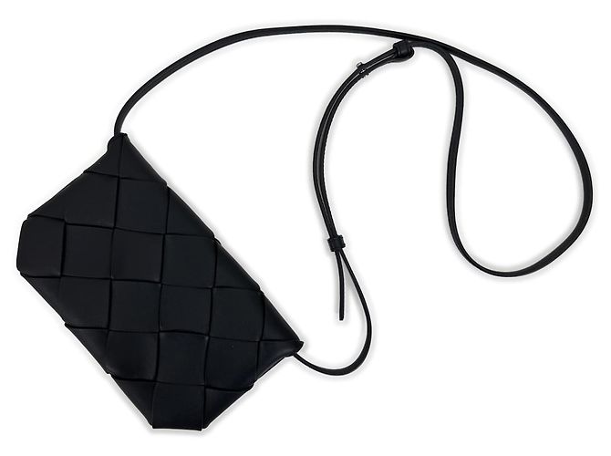 Bottega Veneta Bolsa Tiracolo para Telemóvel Intrecciato Diago Preta Preto - vista 8