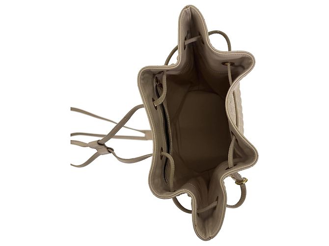 16 Céline Gesteppter Leder-Bucket-Rucksack Small Beige Braun - Ansicht 10