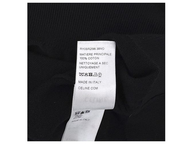 Céline Herren Strickpullover mit Seitenstreifen, Rundhals - Schwarz - Ansicht 12
