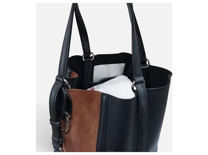Salvatore Ferragamo Borsa a secchiello in camoscio a tracolla Marrone - vista 6