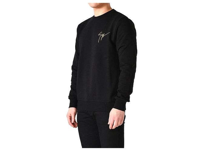 Giuseppe Zanotti Crewneck-Sweatshirt mit besticktem Logo Schwarz - Ansicht 2