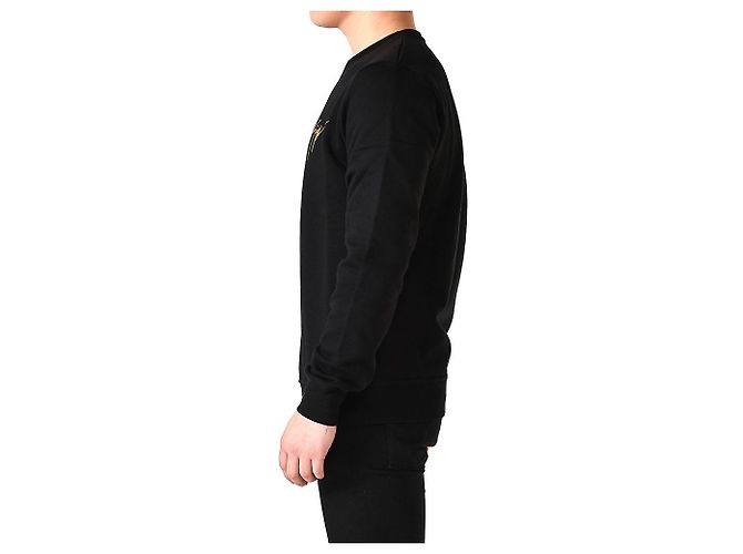 Giuseppe Zanotti Crewneck-Sweatshirt mit besticktem Logo Schwarz - Ansicht 3
