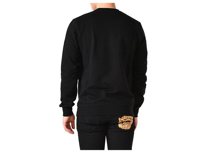 Giuseppe Zanotti Crewneck-Sweatshirt mit besticktem Logo Schwarz - Ansicht 4