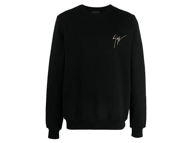Giuseppe Zanotti Crewneck-Sweatshirt mit besticktem Logo Schwarz - Ansicht 7