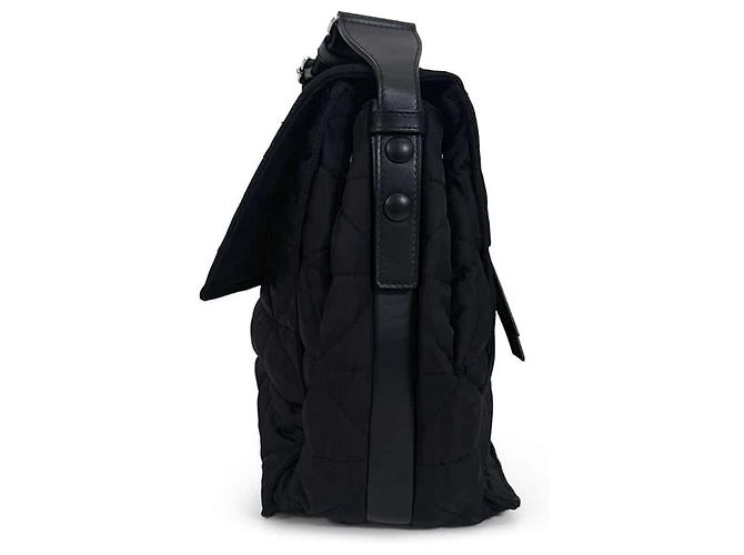 Prada Borsa a tracolla trapuntata in Re-Nylon con impunture Borsa a spalla Nera Nero - vista 6