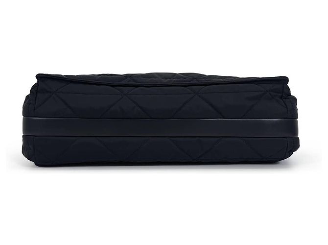 Prada Borsa a tracolla trapuntata in Re-Nylon con impunture Borsa a spalla Nera Nero - vista 8