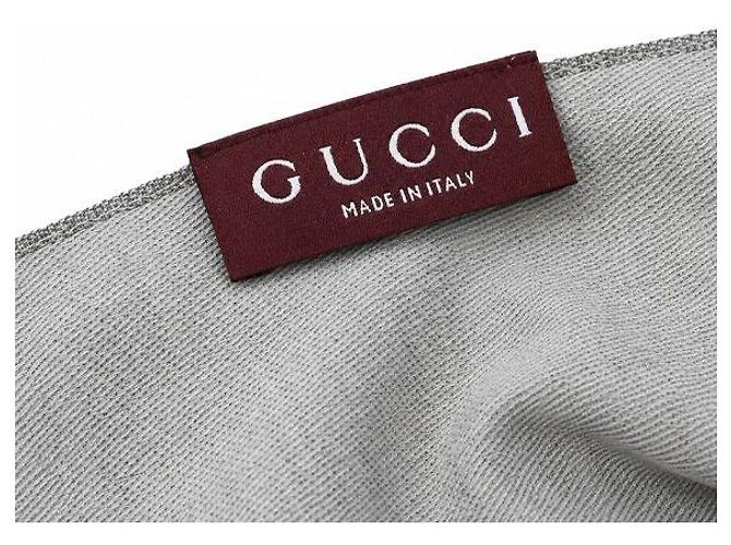Gucci Sciarpa in lana e seta grigia Marrone - vista 3