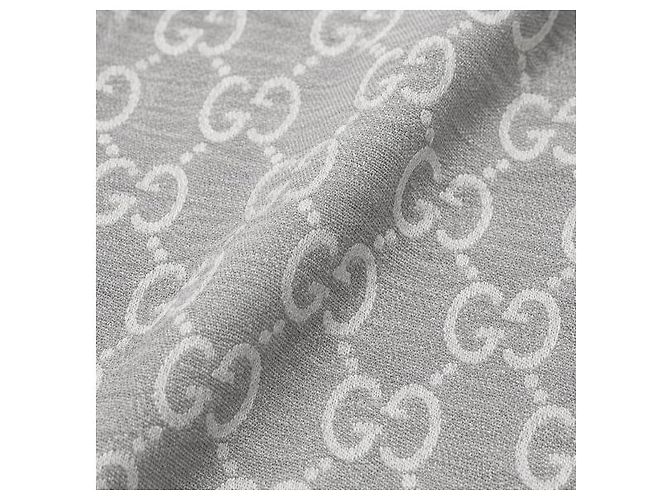 Gucci Sciarpa in lana e seta grigia Marrone - vista 4