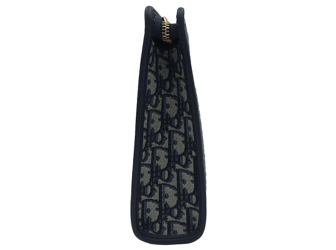 Dior Borsa a Pochette Montaigne Pouch con Tracolla in Jacquard Oblique Blu - vista 11