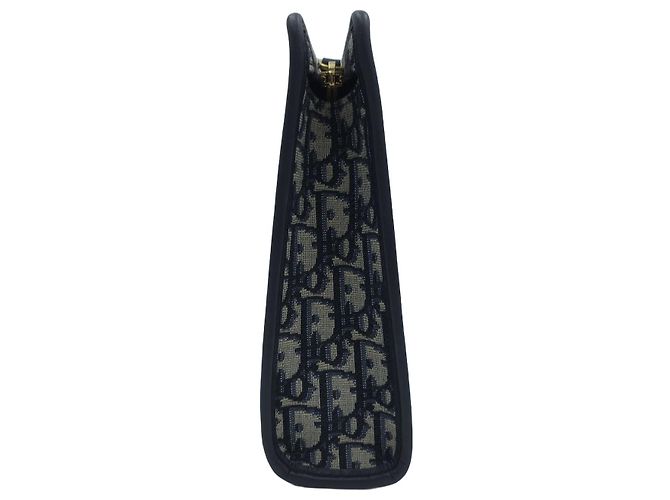 Dior Borsa a Pochette Montaigne Pouch con Tracolla in Jacquard Oblique Blu - vista 12