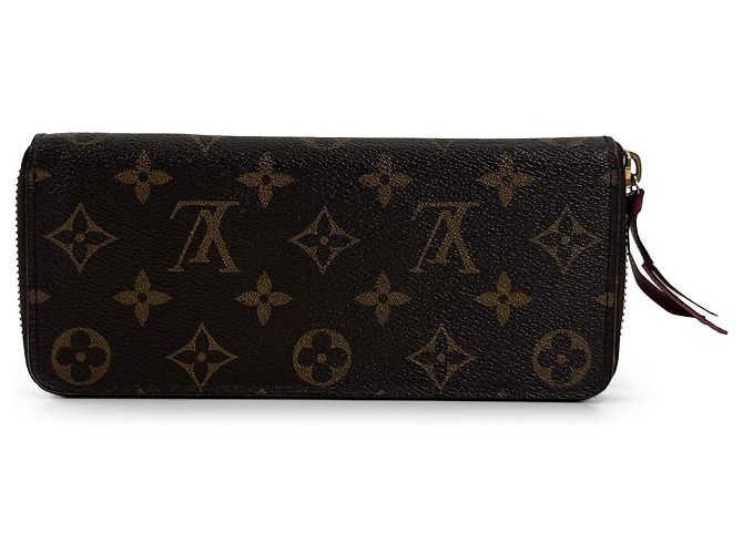 Louis Vuitton Monogram Clemence Zippy Long Wallet Fuchsia Braun - Ansicht 4