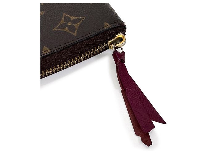 Louis Vuitton Monogram Clemence Zippy Long Wallet Fuchsia Braun - Ansicht 9