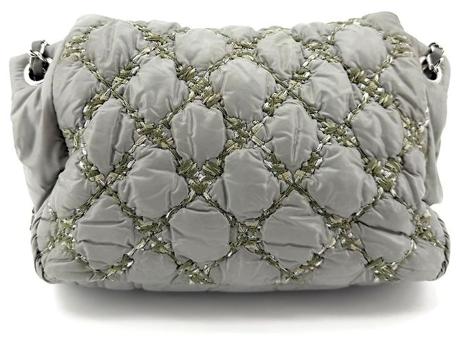 Chanel Bolsa de aba em tweed acolchoado Wild Stitch Verde - vista 5