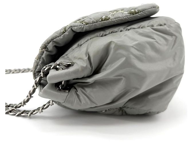 Chanel Bolsa de aba em tweed acolchoado Wild Stitch Verde - vista 6